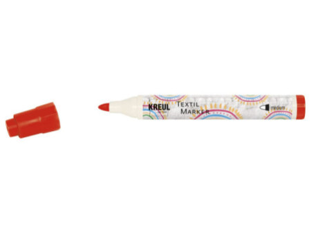 KREUL Marqueur textile medium, rouge