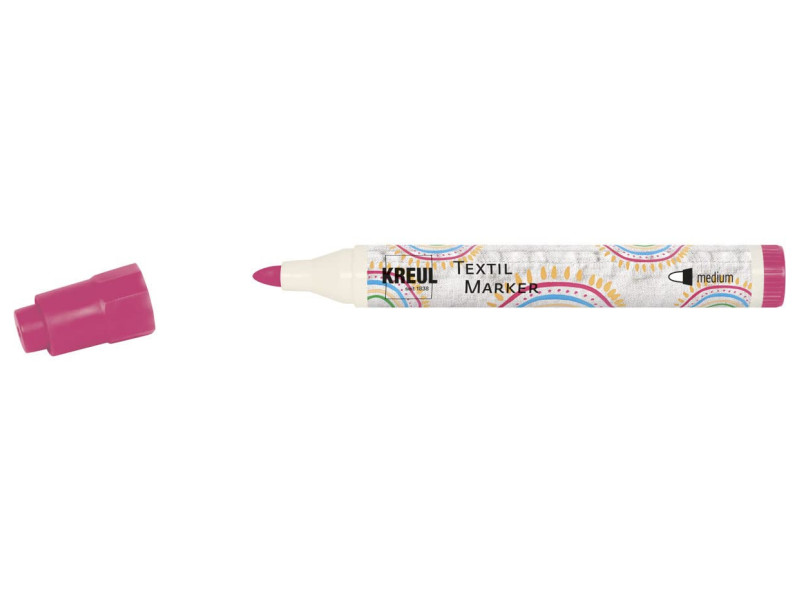 KREUL Marqueur textile medium, rose vif