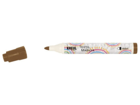 KREUL Marqueur textile medium, marron
