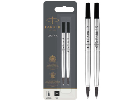 PARKER Recharge pour rollerball QUINK, blister de 2, noir