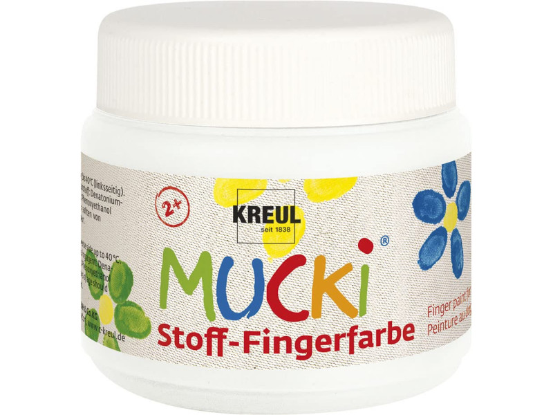 KREUL Gouache aux doigts textile 'MUCKI', 150 ml, blanc
