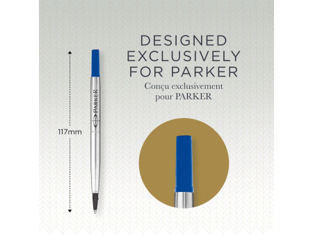 PARKER Recharge pour rollerball QUINK, blister de 2, bleu