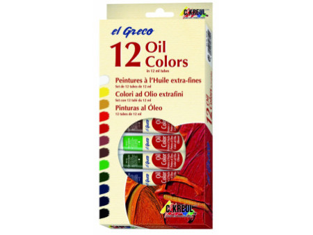 KREUL Peinture à l'huile el Greco, 12 ml, set de 12
