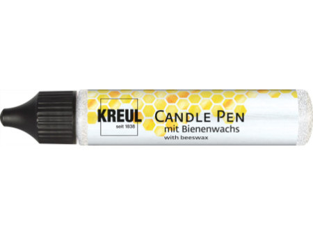 KREUL Marqueur pour bougies, 29 ml, argent scintillant