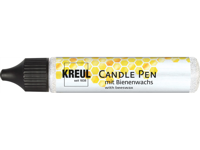 KREUL Marqueur pour bougies, 29 ml, argent scintillant