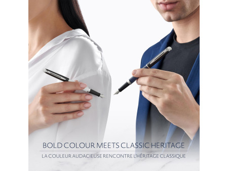 WATERMAN Stylo plume Hémisphère Colour Blocking Noir & Blanc