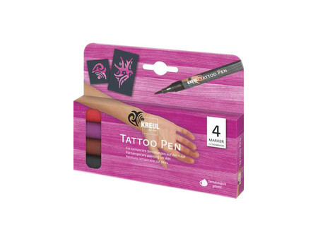 KREUL Stylo de tatouage Tattoo Pen, kit de 4