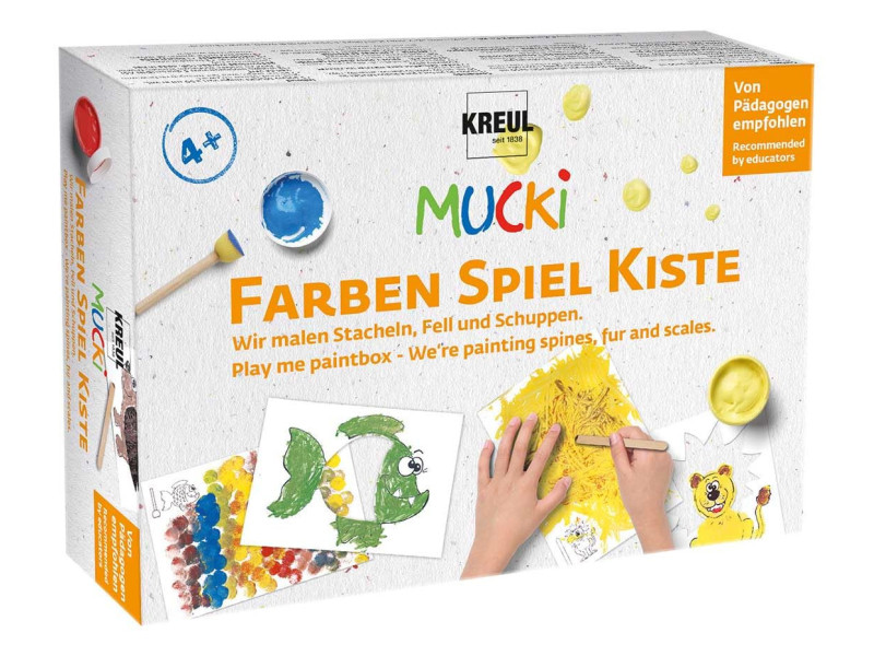 KREUL Gouache aux doigts 'MUCKI', kit de peinture pour jouer