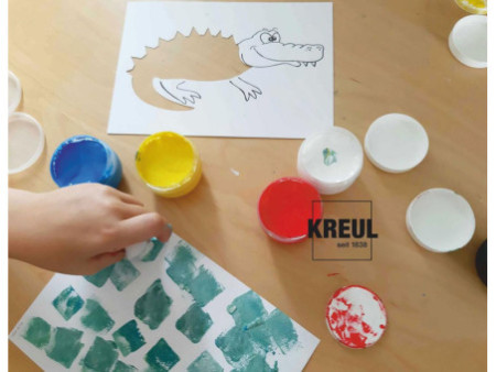 KREUL Gouache aux doigts 'MUCKI', kit de peinture pour jouer