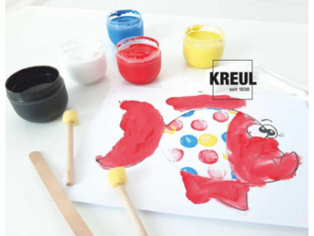 KREUL Gouache aux doigts 'MUCKI', kit de peinture pour jouer