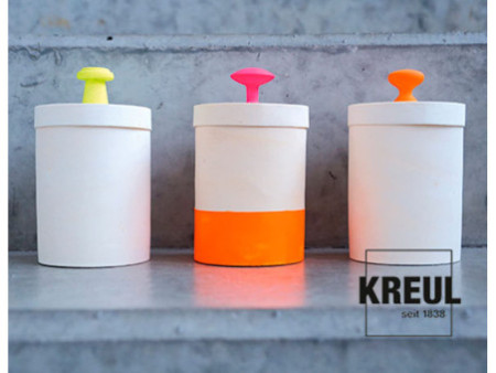 KREUL Peinture fluorescente dans un flacon,50 ml,orange fluo