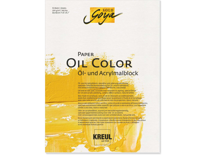 KREUL Bloc artistes SOLO Goya Paper Oil Color, 300 x 400 mm
