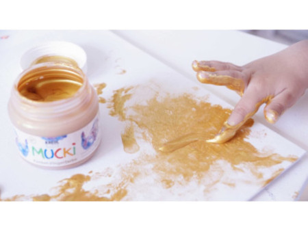 KREUL Gouache aux doigts nacrée 'MUCKI', rose poudre de fée