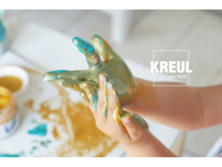 KREUL Gouache aux doigts nacrée 'MUCKI', 150 ml,bleu diamant