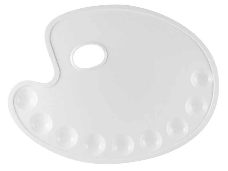 KREUL Palette de peinture SOLO Goya, plastique, ovale, blanc