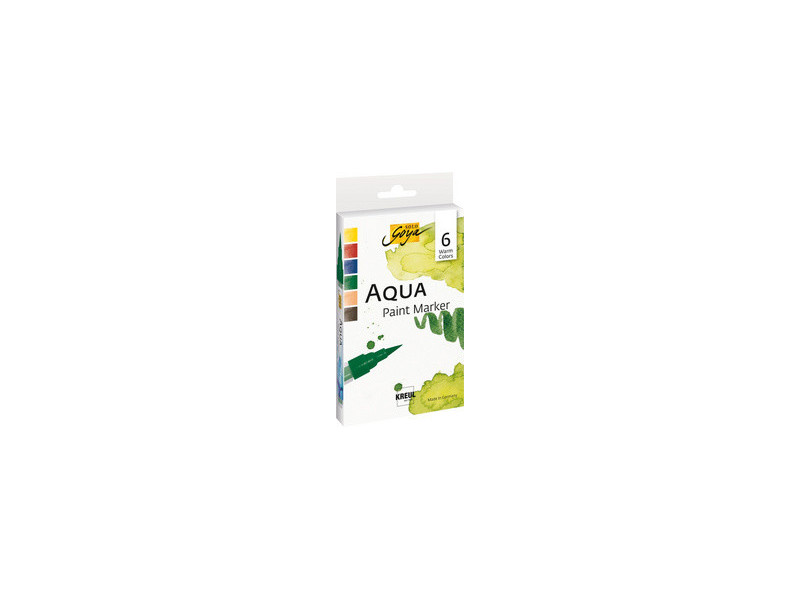 KREUL Stylo pinceau Aqua Paint SOLO Goya Warm Colors,set de6