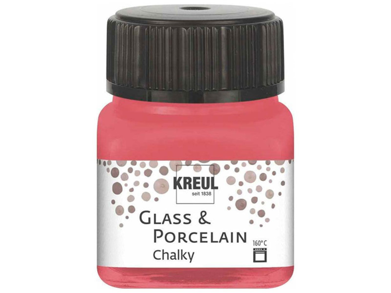 KREUL Peinture pour verre et porcelaine Chalky, Cozy Red