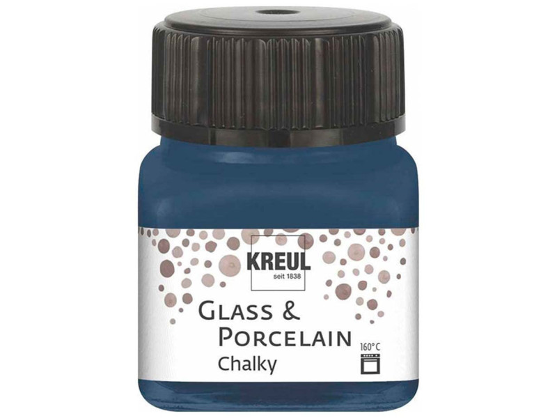 KREUL Peinture pour verre et porcelaine Chalky, Navy Blue