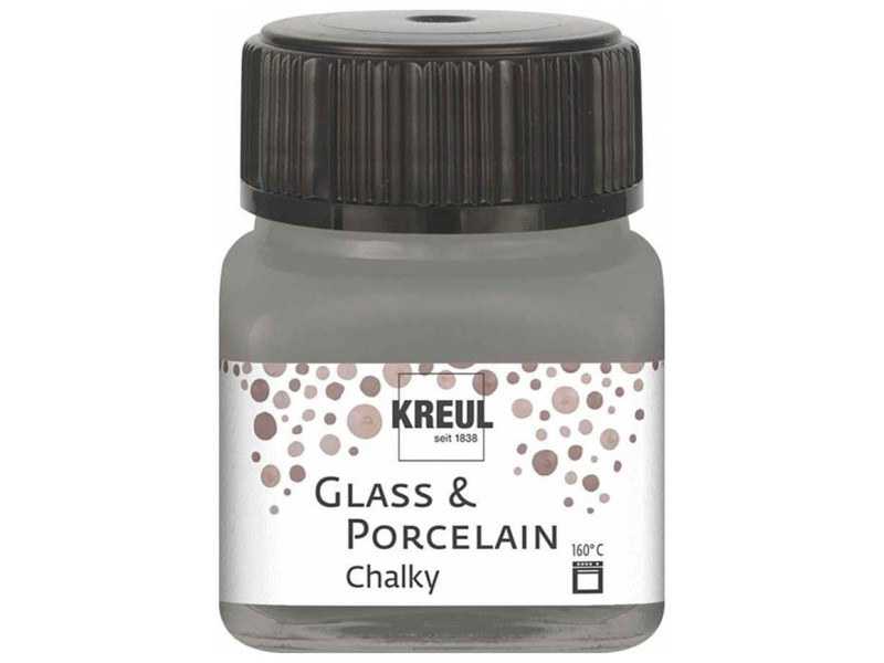 KREUL Peinture pour verre et porcelaine Chalky, Smoky Stone