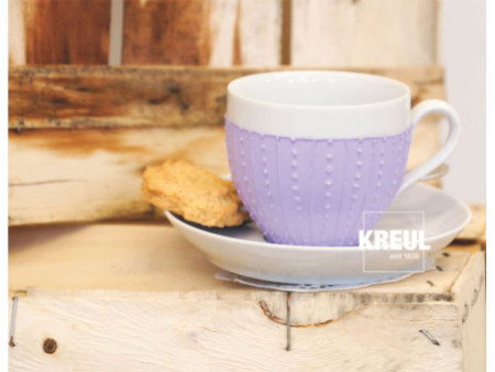 KREUL Peinture pour verre et porcelaine Chalky,Volcanic Gray