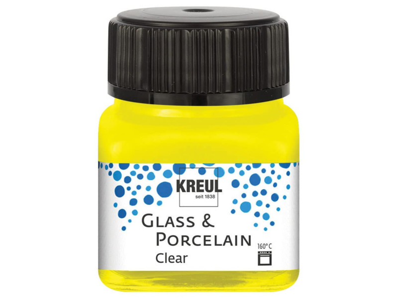 KREUL Peinture pour verre et porcelaine Clear, jaune