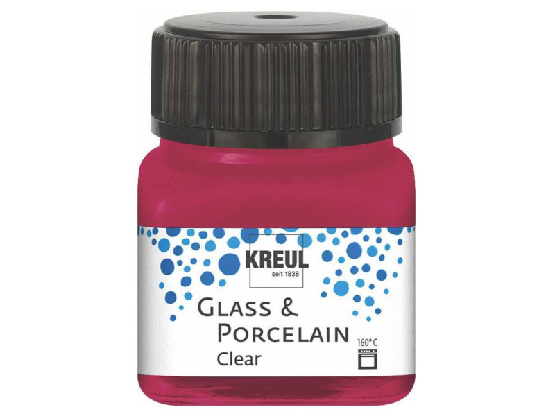 KREUL Peinture pour verre et porcelaine Clear, rouge vin