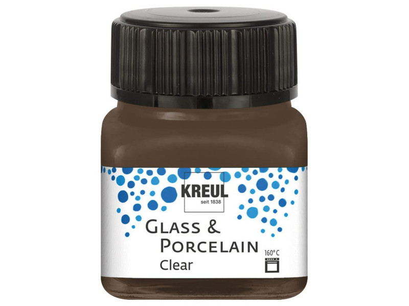 KREUL Peinture pour verre et porcelaine Clear, brun expresso