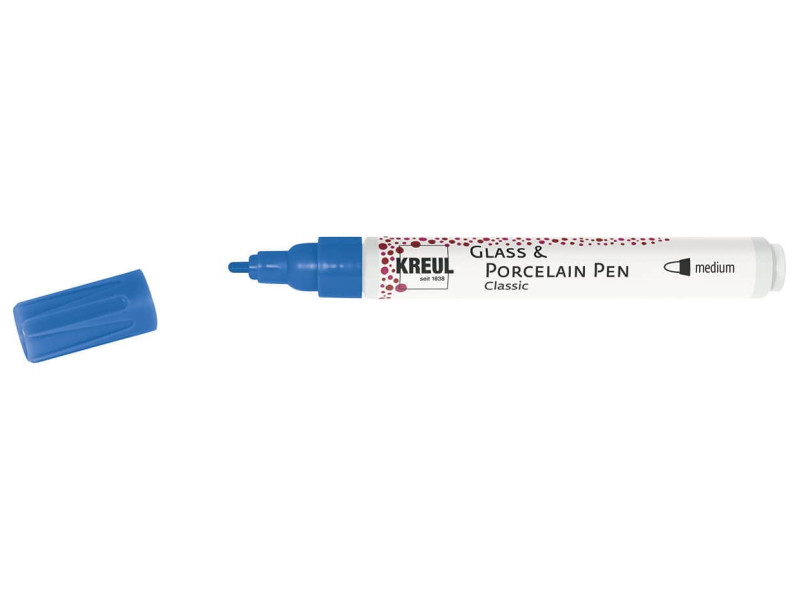 KREUL Glass & Porcelain Pen Classic, bleu lapis