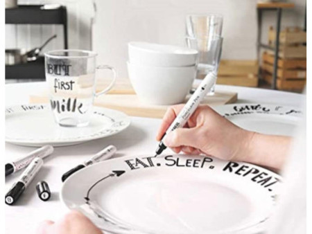 KREUL Marqueur pour porcelaine & verre, set de 4