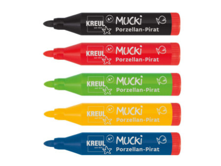MUCKI Feutre pour porcelaine 'MUCKI', set de 5