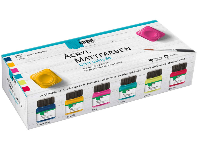 KREUL Peinture acrylique mate, kit Color Living