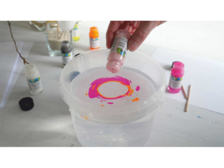 KREUL Peinture à marbrer 'Magic Marble', kit Love Neon!
