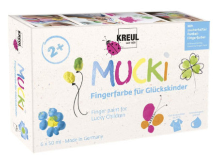 KREUL Gouache aux doigts 'MUCKI' pour enfants chanceux