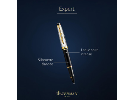 WATERMAN Stylo roller Expert Reflets de Paris Noir G.T.