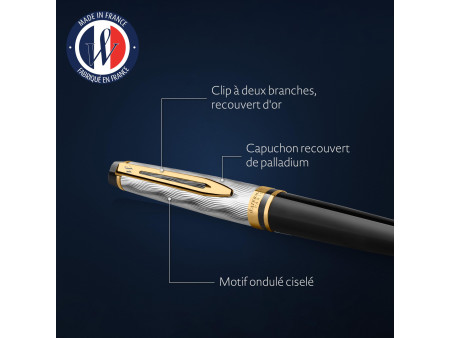 WATERMAN Stylo à bille Expert Reflets de Paris Noir G.T.