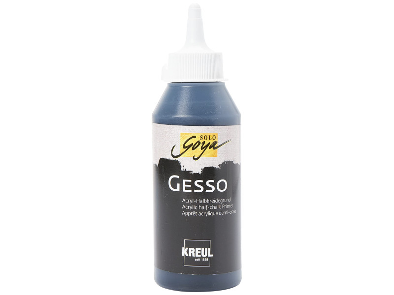 KREUL Apprêt acrylique SOLO Goya Gesso, noir, 250 ml
