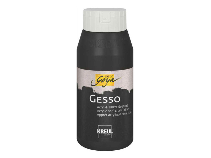 KREUL Apprêt acrylique SOLO Goya Gesso, noir, 750 ml