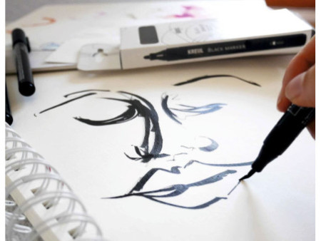 KREUL Black Marker, medium, noir