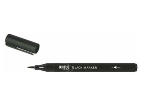KREUL Black Marker, brush, noir