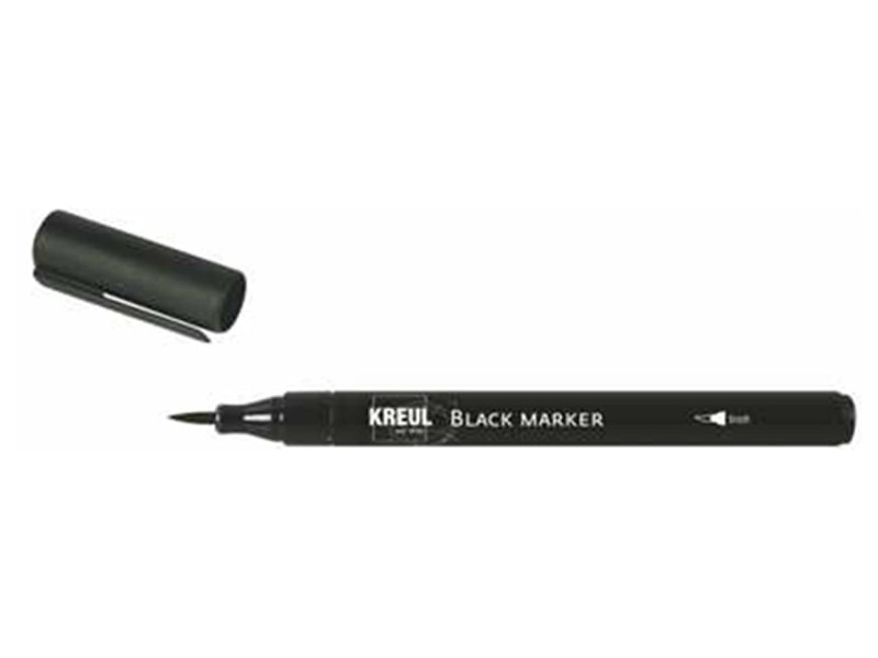 KREUL Black Marker, brush, noir