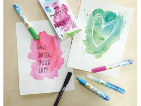 KREUL Set de marqueurs 'PaperLove', 5 pièces