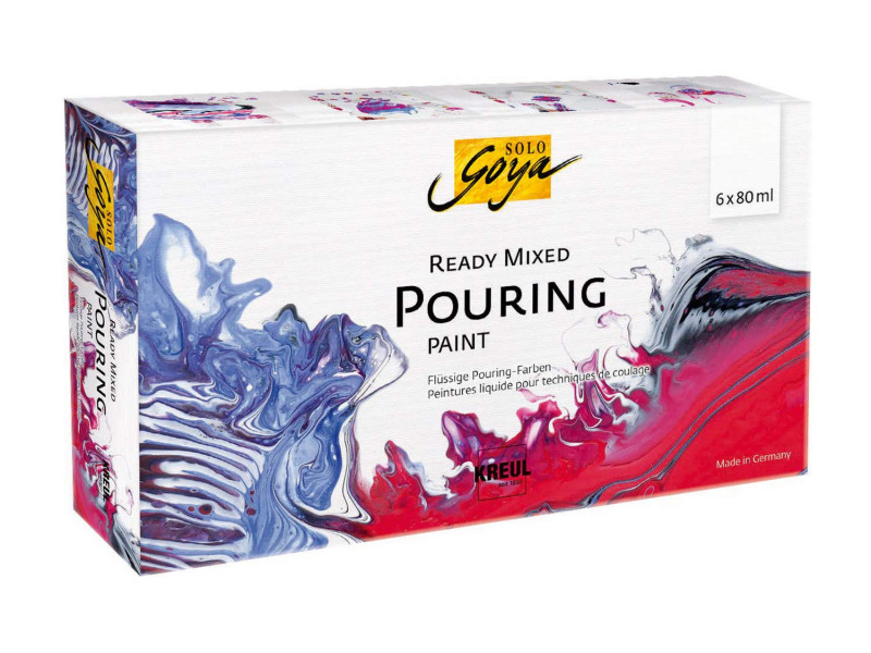KREUL SOLO GOYA Set de pouring 'Ready Mixed', 6 x 80 ml