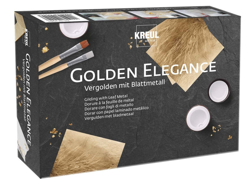 KREUL Dorure à la feuille de métal, Set Golden Elegance