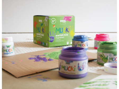 KREUL Gouache aux doigts 'MUCKI', set Premium wildChild