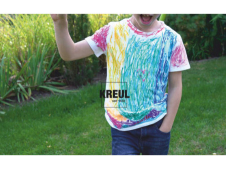 KREUL Feutre textile médium 'Junior', kit 'Color your case'