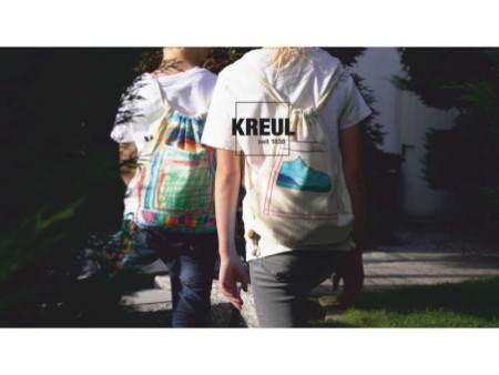 KREUL Feutre textile médium 'Junior', kit 'Color your case'