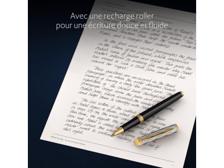 WATERMAN Stylo roller Hémisphère Reflets de Paris Noir G.T.