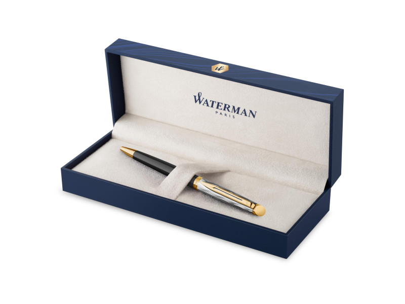 WATERMAN Stylo à bille Hémisphère Reflets de Paris Noir G.T.