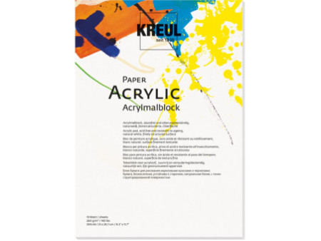 KREUL Bloc pour artiste 'Paper Acrylic', 10 feuilles, A4