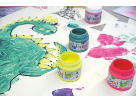 KREUL Gouache aux doigts fluo 'MUCKI', 150 ml, set de 4
